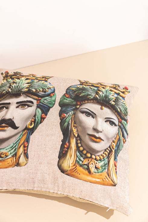 Testa di Moro cushion (green)
